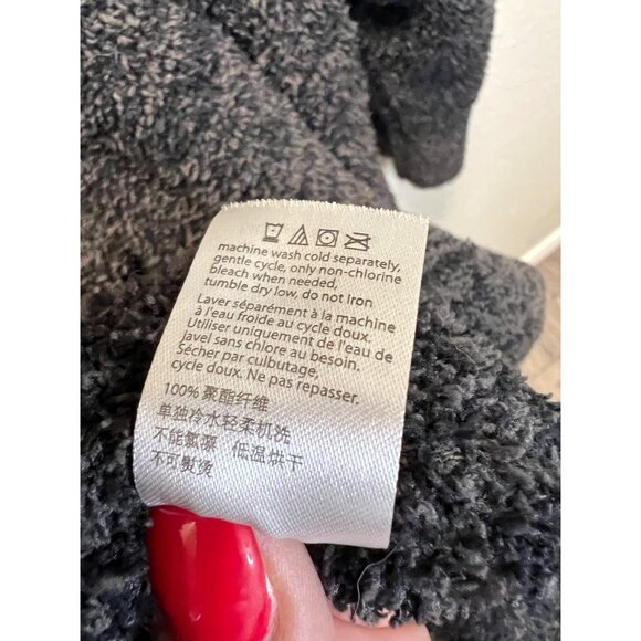 Barefoot Dreams CozyChic Black Cardigan Sweater With Open Front & Pockets 3X - Picture 6 of 6